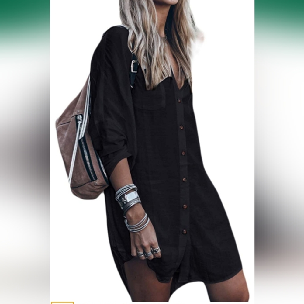 Women's Cover Up Shirts for Swimwear Button Down Beachwear V Neck …